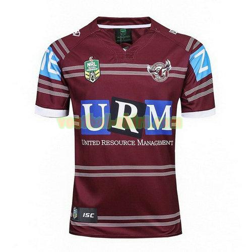 manly sea eagles thuis rugby shirt 2017-2018 rood mannen