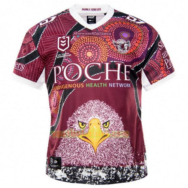 manly warringah sea eagles indigenous shirt 2021 purper mannen