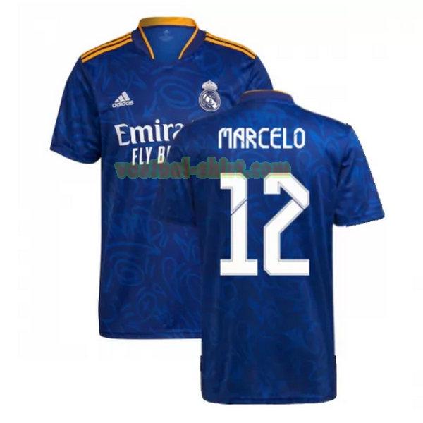 marcelo 12 real madrid uit shirt 2021 2022 blauw mannen
