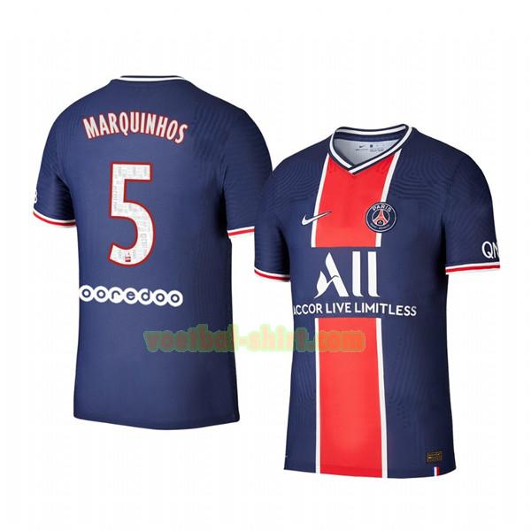 marquinhos 5 paris saint germain thuis shirt 2020-21 mannen