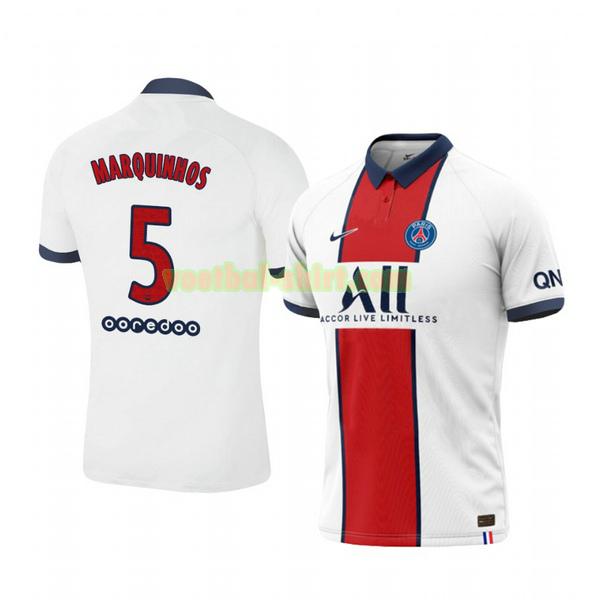 marquinhos 5 paris saint germain uit shirt 2020-2021 mannen