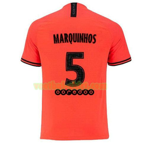 marquinhos 5 paris saint germain uit shirt jordan 2020 mannen