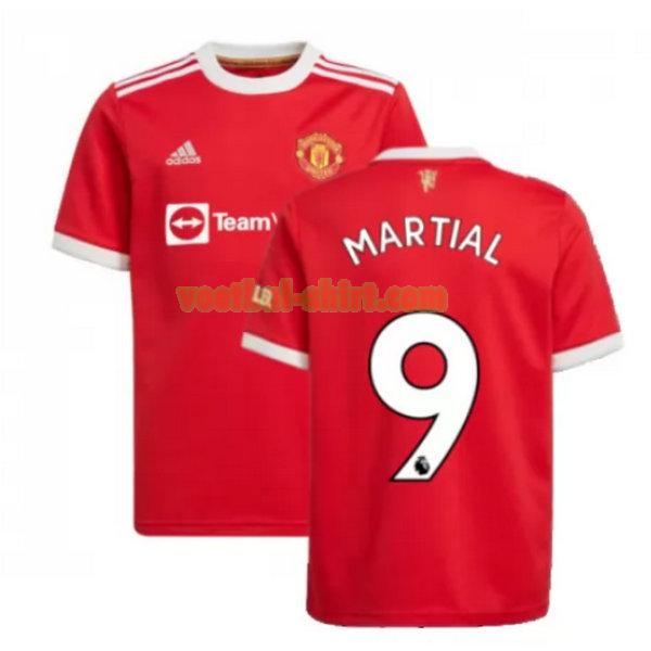 martial 9 manchester united thuis shirt 2021 2022 rood mannen