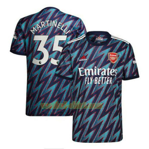 martinelli 35 arsenal 3e shirt 2021 2022 blauw mannen