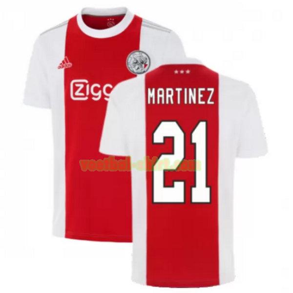 martinez 21 ajax thuis shirt 2021 2022 rood wit mannen