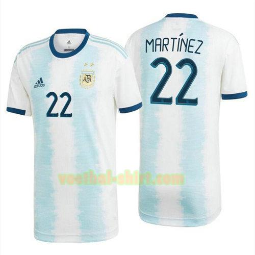 martinez 22 argentinië thuis shirt 2020 mannen
