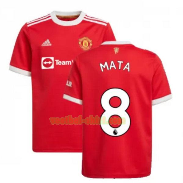 mata 8 manchester united thuis shirt 2021 2022 rood mannen