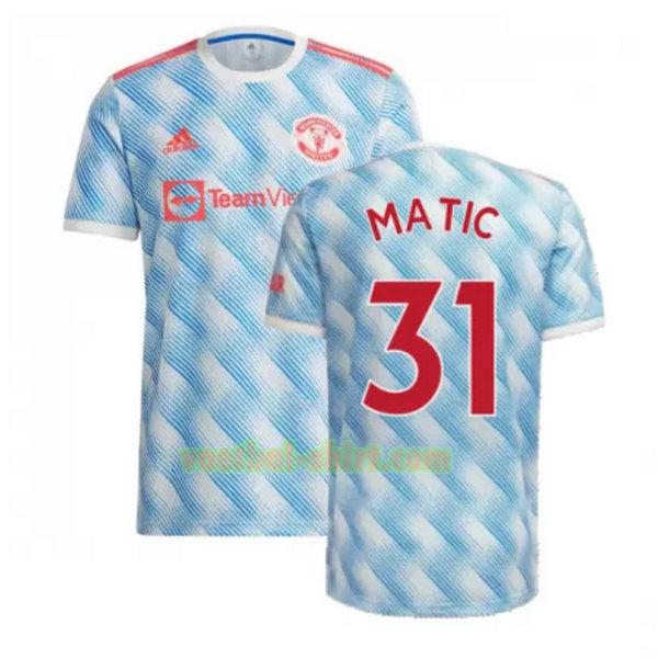 matic 31 manchester united uit shirt 2021 2022 blauw mannen