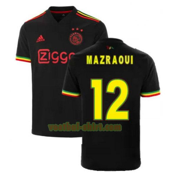 mazraoui 12 ajax 3e shirt 2021 2022 zwart mannen