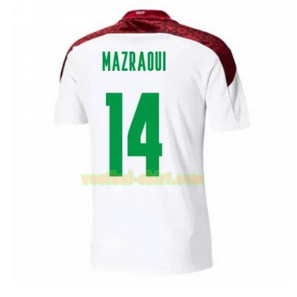 mazraoui 14 marokko uit shirt 2020-2021 wit mannen