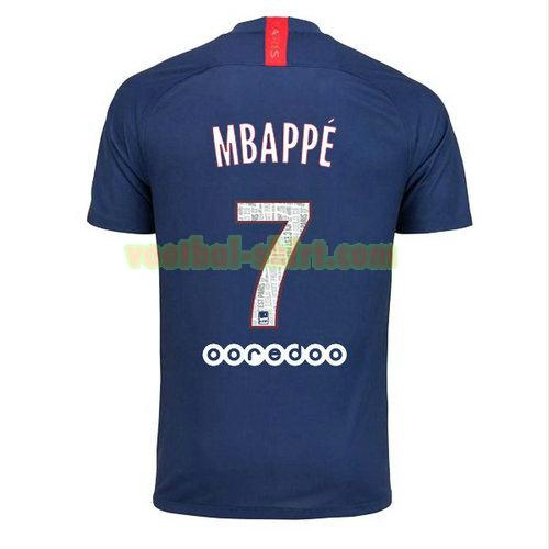 mbappe 7 paris saint germain thuis shirt 2019-2020 mannen