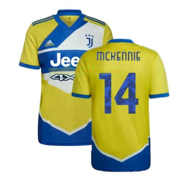 mckennie 14 juventus 3e shirt 2021 2022 geel blauw mannen