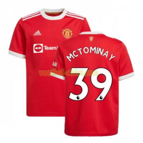 mctominay 39 manchester united thuis shirt 2021 2022 rood mannen