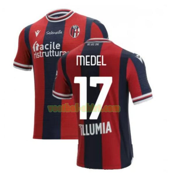 medel 17 bologna thuis shirt 2021 2022 rood blauw mannen