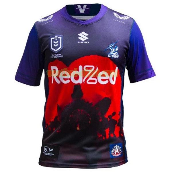 melbourne storm anzac shirt 2021 purper mannen