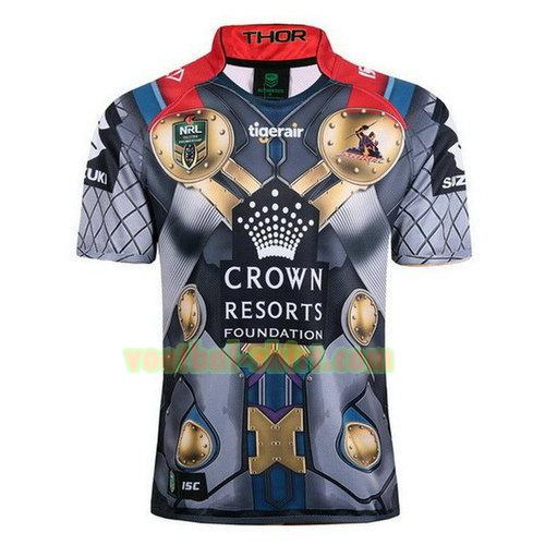 melbourne storm rugby shirt 2017-2018 grijs mannen
