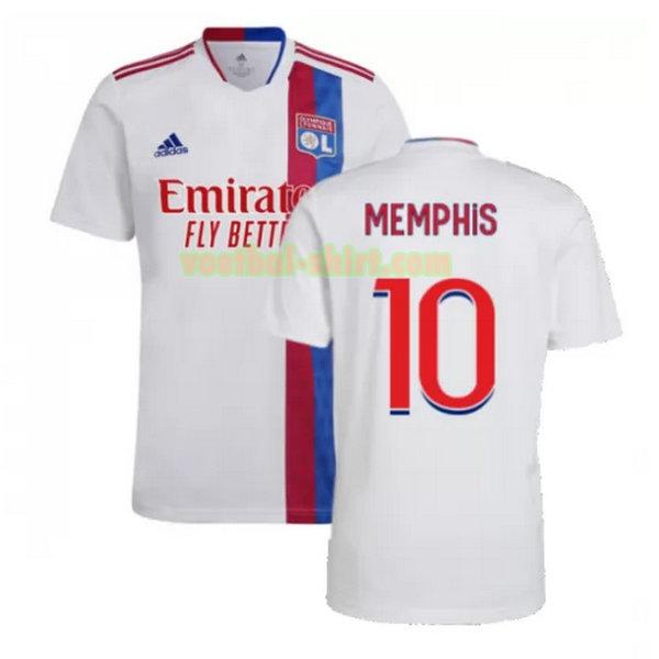 memphis 10 olympique lyon thuis shirt 2021 2022 wit mannen