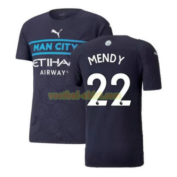 mendy 22 manchester city 3e shirt 2021 2022 zwart mannen