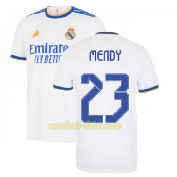 mendy 23 real madrid thuis shirt 2021 2022 wit mannen