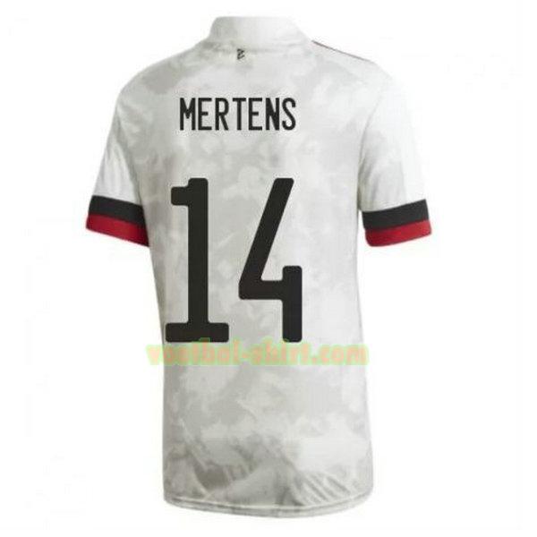 mertens 14 belgië uit shirt 2020-2021 wit mannen