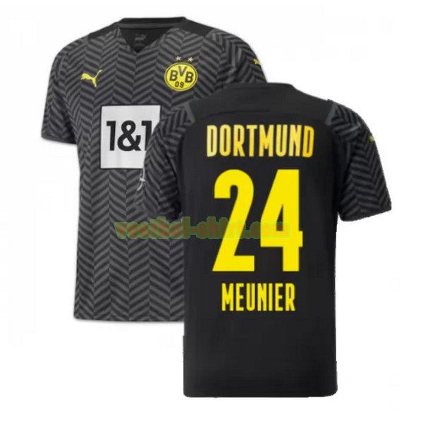 meunier 24 borussia dortmund uit shirt 2021 2022 zwart mannen