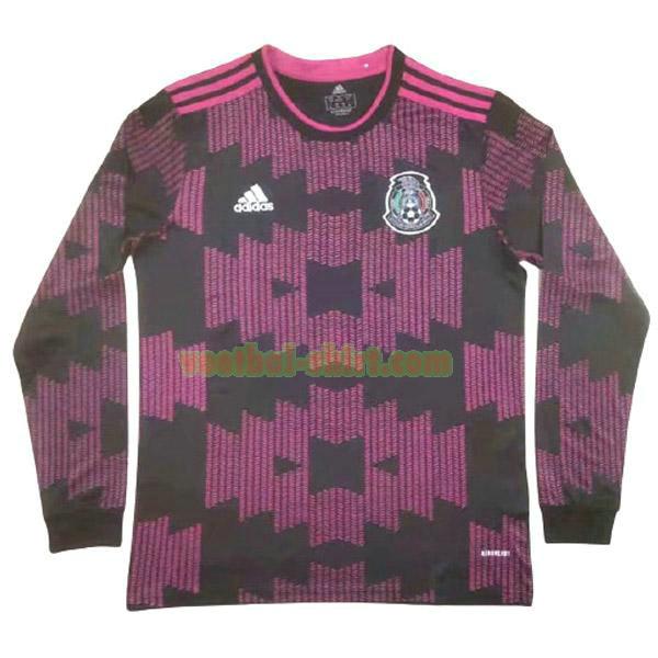 mexico lange mouwen thuis shirt 2021 2022 purper mannen