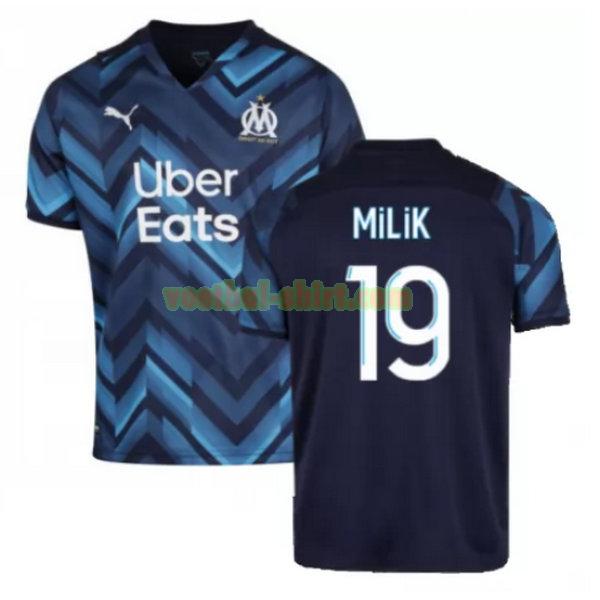 milik 19 olympique marseille uit shirt 2021 2022 blauw mannen