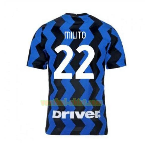 milito 22 inter milan thuis shirt 2020-2021 mannen