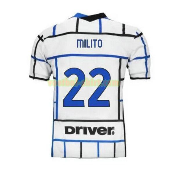 milito 22 inter milan uit shirt 2020-2021 mannen