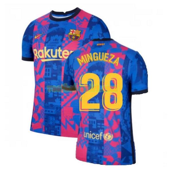 mingueza 28 barcelona 3e shirt 2021 2022 blauw rood mannen