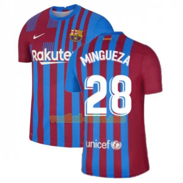 mingueza 28 barcelona thuis shirt 2021 2022 rood wit mannen