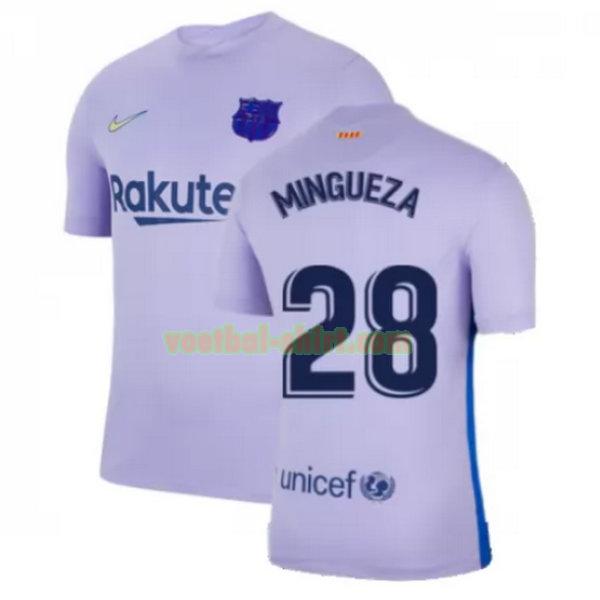 mingueza 28 barcelona uit shirt 2021 2022 geel mannen