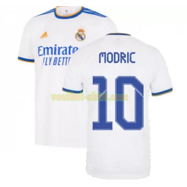 modric 10 real madrid thuis shirt 2021 2022 wit mannen