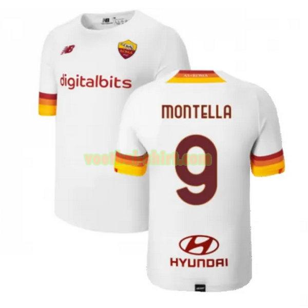 montella 9 as roma uit shirt 2021 2022 wit mannen