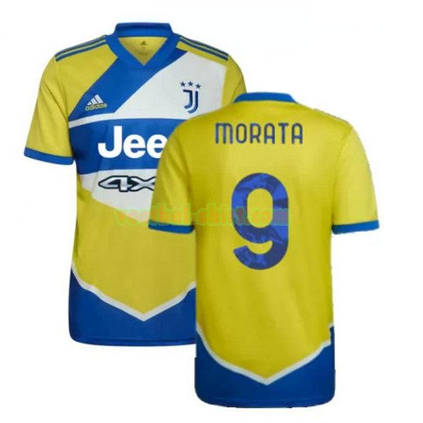 morata 9 juventus 3e shirt 2021 2022 geel blauw mannen