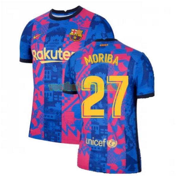 moriba 27 barcelona 3e shirt 2021 2022 blauw rood mannen