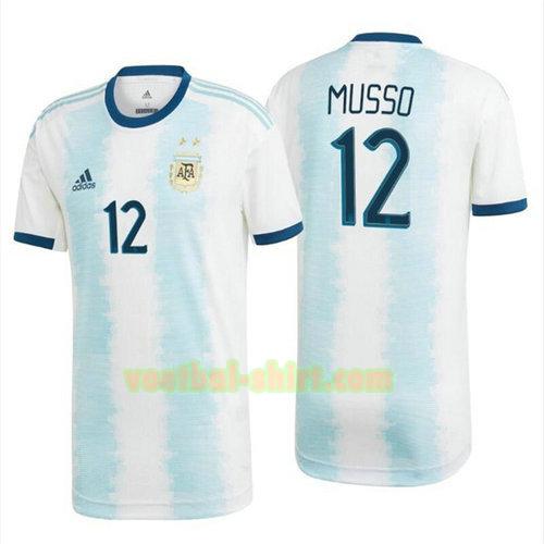 musso 12 argentinië thuis shirt 2020 mannen