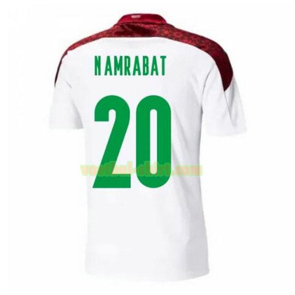 n.amrabat 20 marokko uit shirt 2020-2021 wit mannen