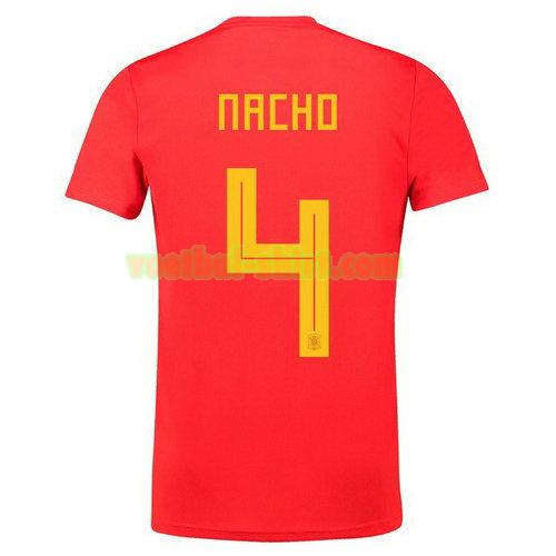 nacho 4 spanje thuis shirt 2018 mannen