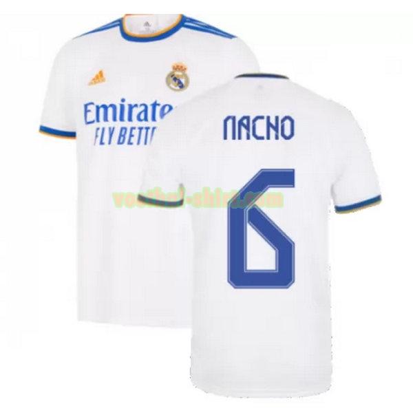 nacho 6 real madrid thuis shirt 2021 2022 wit mannen