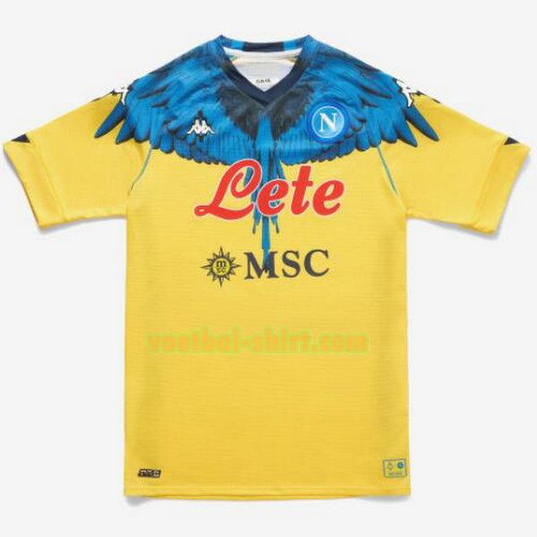 napoli kappa × marcelo shirt 2021 2022 geel mannen