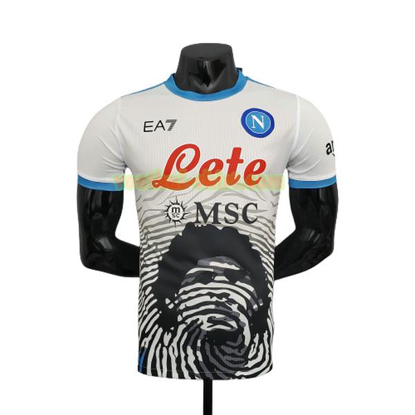 napoli player commemorative edition shirt 2021 2022 wit mannen