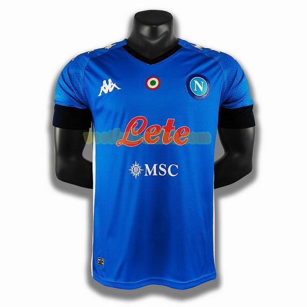 napoli thuis player shirt 2020-2021 blauw mannen