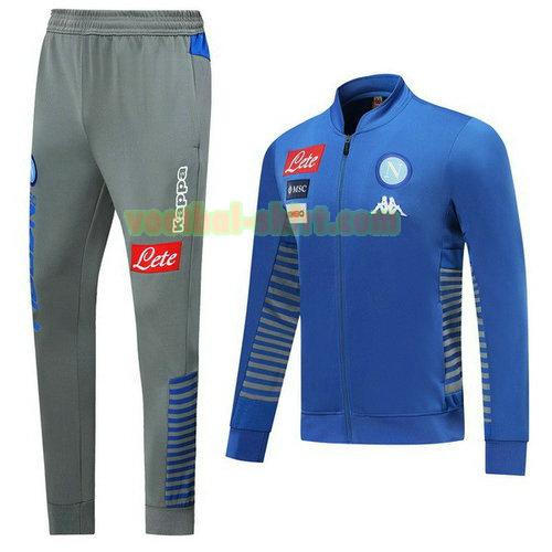 napoli trainingspak 2019-2020 grijs blauw mannen