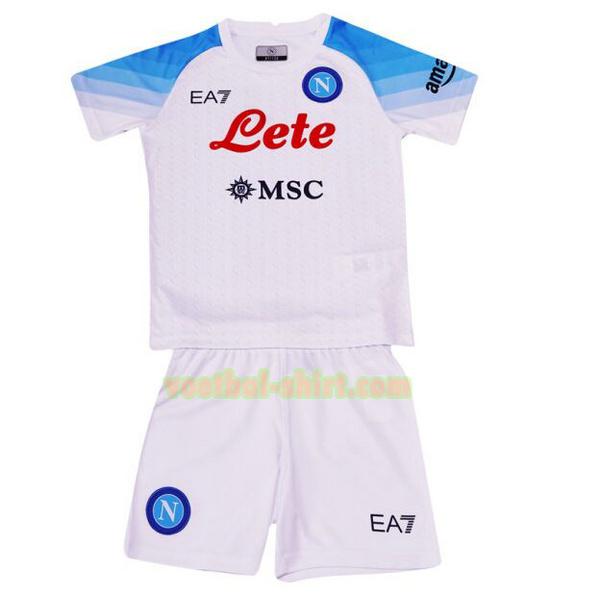 napoli uit shirt 2022 2023 wit kinderen