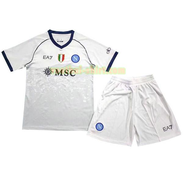 napoli uit shirt 2023 2024 wit kinderen