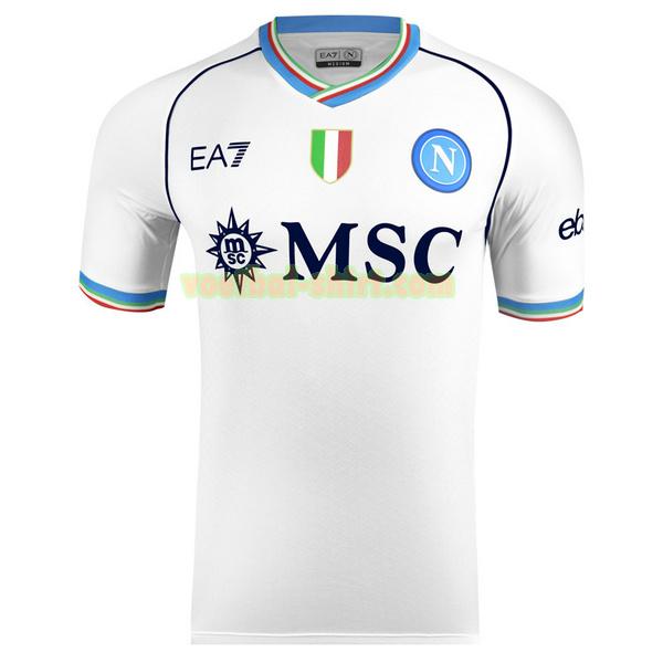 napoli uit shirt 2023 24 euro thailand wit mannen