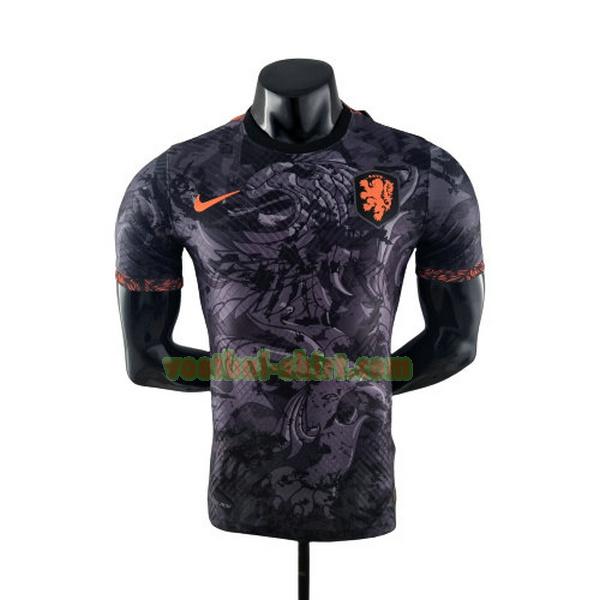 nederland player special edition shirt 2022 zwart mannen