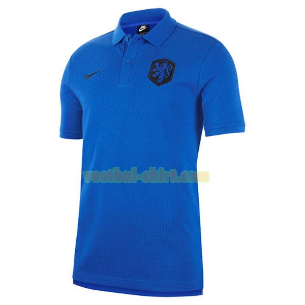 nederland poloshirt 2020-21 zwart mannen