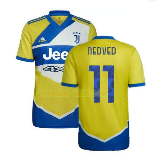 nedved 11 juventus 3e shirt 2021 2022 geel blauw mannen